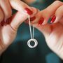 Personalised Silver Interlocking Circles Necklace, thumbnail 1 of 7