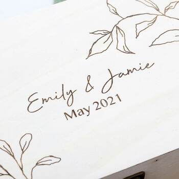 Personalised Floral Keepsake Box For Wedding, 2 of 2