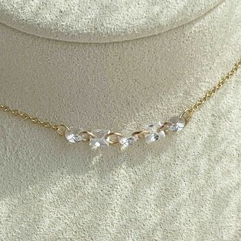 Princess And Round Diamond Tennis Necklace, 4 of 5