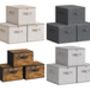 Set Of Foldable Storage Bins Boxes With Lids, thumbnail 5 of 5