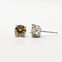 Citrine Moissanite Crystal Sterling Silver Earrings, thumbnail 5 of 6