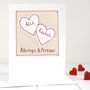 Personalised Love Hearts Wedding Anniversary Card, thumbnail 1 of 12