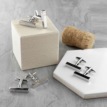 Personalised Bar Cufflinks, 7 of 9