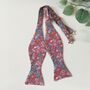 Self Tie Bow Tie In Red Liberty Of London Print, thumbnail 1 of 7