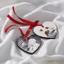 Personalised Photo Christmas Stitched Heart Decoration, thumbnail 1 of 3