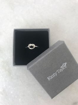 White Gold Proposal Love Knot Ring, 4 of 4