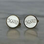 Personalised Solid Bronze Initial Cufflinks, thumbnail 1 of 10