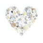 Personalised Wedding Button Heart, thumbnail 2 of 3
