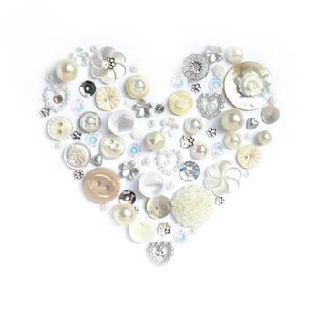 Personalised Wedding Button Heart, 2 of 3
