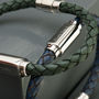 Mens Personalised Woven Leather Bracelet, thumbnail 2 of 6