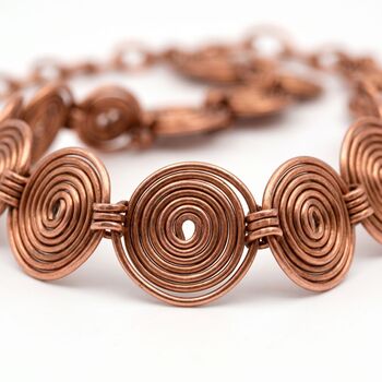 Copper Spiral Statement Necklace, 3 of 5