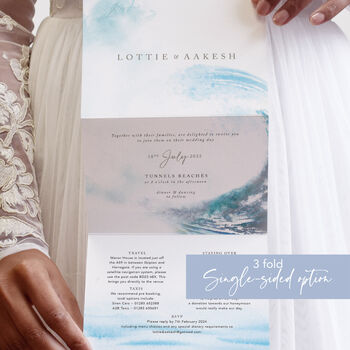 Ocean Road Concertina Wedding Invitations, 2 of 7