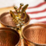Handmade Copper Cutlery And Pencil Holder – Copper Desk Organizer, Golden Brass Handle Details, thumbnail 6 of 7