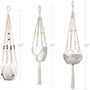 Pack Of Three Macrame Plant Hangers Indoor Planters, thumbnail 2 of 4
