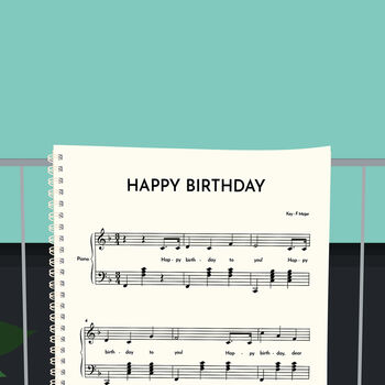 Electric Piano Birthday Card | Sheet Music Card, 5 of 6