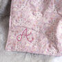 Floral Liberty Fabric Hand Embroidered Baby Blanket, thumbnail 4 of 11