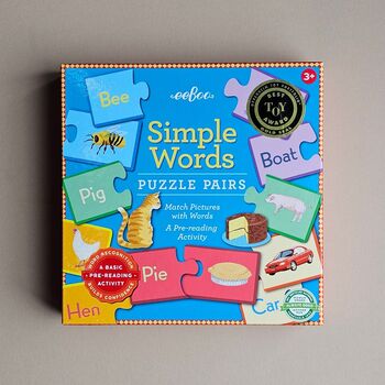 Simple Words Puzzle Pairs Matching Game, 3 of 4