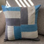 Contemporary Linen Scatter Cushion, Slow Stitched, thumbnail 1 of 4