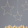 Gold Wire Hanging Star Decorations, thumbnail 2 of 5