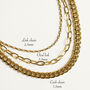 Chunky Curb Chain Necklace 8mm 18 Ct Gold Plated, thumbnail 4 of 9