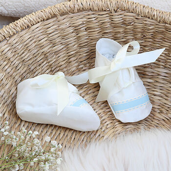 Boys James Christening Booties, 2 of 4