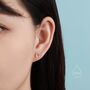 Sterling Silver Mismatched Running Horse And Horseshoe Stud Earrings, thumbnail 2 of 12