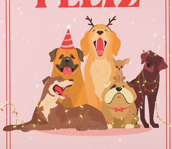 Feliz Navidog, Christmas Dog Art Print, 6 of 9