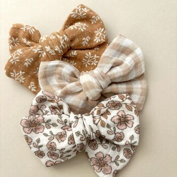 Floral Hand Tied Hair Bow Stocking Filler, 3 of 5