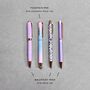 Purple And Rose Gold Four Piece Metal Pen Set, thumbnail 5 of 8