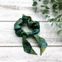 Tropical Silk Eye Mask And Bow Scrunchie Gift Set, thumbnail 3 of 3