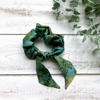 Tropical Silk Eye Mask And Bow Scrunchie Gift Set, 3 of 3