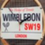 Wimbledon Tennis Racket Wall Clock, thumbnail 4 of 7