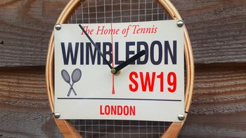 Wimbledon Tennis Racket Wall Clock, 4 of 7
