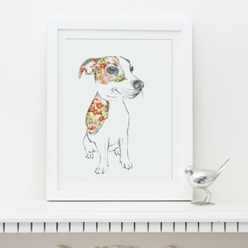 Personalised Pet Portrait Jack Russell, 2 of 4