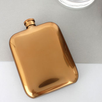 Copper Hip Flask With Personalised Leather Sleeve, 5 of 7