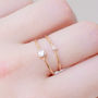 Rose Gold Diamond Dot Engagement Ring, thumbnail 4 of 4