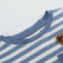 Luca Soft Blue Short Sleeve Stripe T Shirt, thumbnail 3 of 4