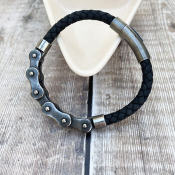 Bicycle Chain Bracelet Steel, 4 of 4