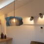 Misty Blue Wooden Pendant Light, thumbnail 5 of 7