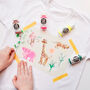 Jungle Children’s T Shirt Painting Fabric Stencil Kit, thumbnail 2 of 11
