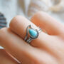 Ride The Wave Silver Stacking Ring, thumbnail 6 of 7