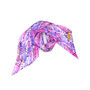 Pink Indian Clock Vine Print Silk Hair Tie, thumbnail 4 of 5