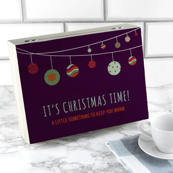 Personalised Baubles Christmas Tea Box, 3 of 6