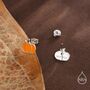 Sterling Silver Enamel Pumpkin Stud Earrings, thumbnail 7 of 12