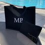 Personalised Large Square Jute Beach Shopper Tote Bag, thumbnail 5 of 8