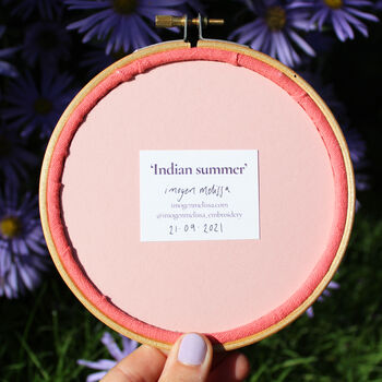Coral Pink Embroidered Hoop, 7 of 7