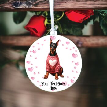 Personalised Doberman Pinscher Dog Love Decoration, 2 of 2