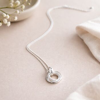 40th Birthday Sterling Silver Four Ring Pendant Necklace, 3 of 6