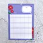 Family Organiser 2025 Wall Calendar Flower Design A3, thumbnail 6 of 6