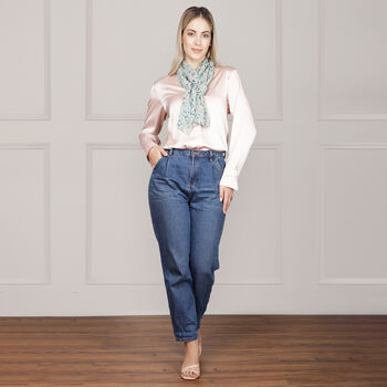 Branches Long Chiffon Silk Scarf, 8 of 10